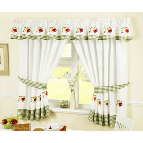 Fruits Embroidered Kitchen Curtains