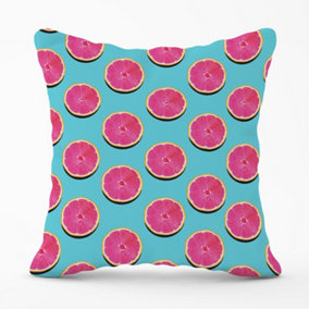Fruity Pattern Of Pink Grapefruit Cushions 60cm x 60cm
