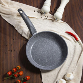Fry Pan Marble Coating Non Stick Kitchen Cooking Frying 24Cm