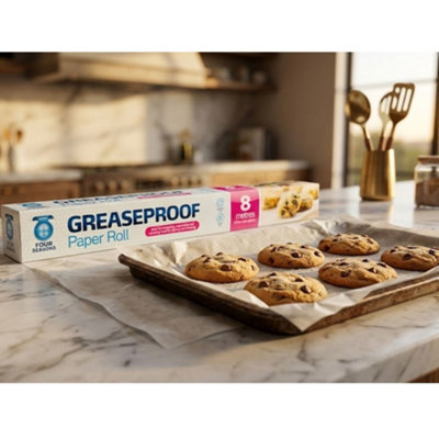 FS Greaseproof Paper 8m x 38cm Baking Food Wrap Kitchen Roll
