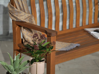 FSC 1 Lytham 3 Seater Acacia Bench - 5