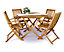 FSC BROOKLYN 4 Seater Dining Set: 107cm Folding Table with 4 Manhattan Folding Armchairs