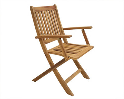 FSC MANHATTAN 4 Seater Dining Set  90cm Folding Manhattan Table with 4 Manhattan Folding Armchairs - 6