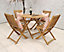 FSC MANHATTAN 4 Seater Dining Set: 90cm Round Folding Manhattan Table with 4 Manhattan Folding Chairs