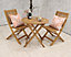 FSC  YORK 2 Seater Bistro Set: 70cm Round Folding York Table with 2 Manhattan Folding Chairs