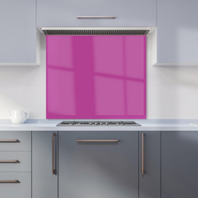 Fuchsia Plum Premium Glass Kitchen Splashback W900mm x H650mm