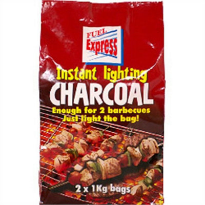 Fuel Express Instant-Light Lumpwood Charcoal (Pack Of 2) Black (One Size)