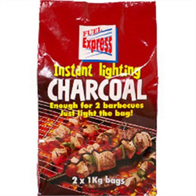 Fuel Express Instant-Light Lumpwood Charcoal (Pack of 2) Black (One Size)