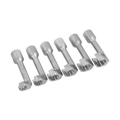 Fuel Injector Line Socket Set 1/2" Dr 12,14,16,17,18,19 Open Ended Spanner CT3954