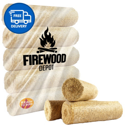 Fuel Log Briquettes For Wood Burners, Fire Pits and Pizza Ovens x105 Blocks - INCLUDES FREE DELIVERY