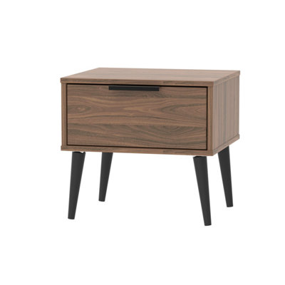 Fuji 1 Drawer Bedside in Carini Walnut (Ready Assembled)