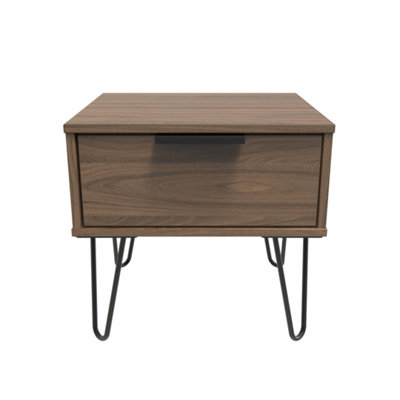 Fuji 1 Drawer Bedside in Carini Walnut (Ready Assembled)