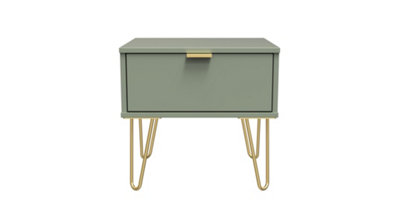 Fuji 1 Drawer Bedside in Reed Green (Ready Assembled)