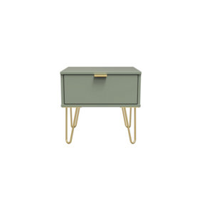 Fuji 1 Drawer Bedside in Reed Green (Ready Assembled)