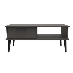 Fuji 1 Drawer Coffee Table in Graphite (Ready Assembled)