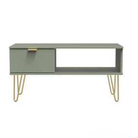 Fuji 1 Drawer Coffee Table in Reed Green (Ready Assembled)