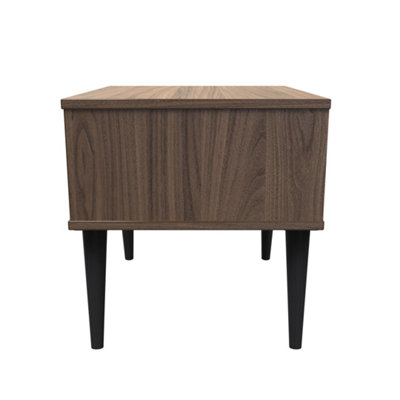 Fuji 1 Drawer Side Table in Carini Walnut (Ready Assembled)