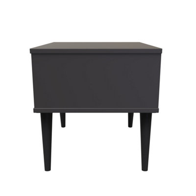Fuji 1 Drawer Side Table in Graphite (Ready Assembled)