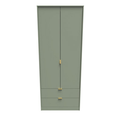 Fuji 2 Door 2 Drawer Wardrobe in Reed Green (Ready Assembled)