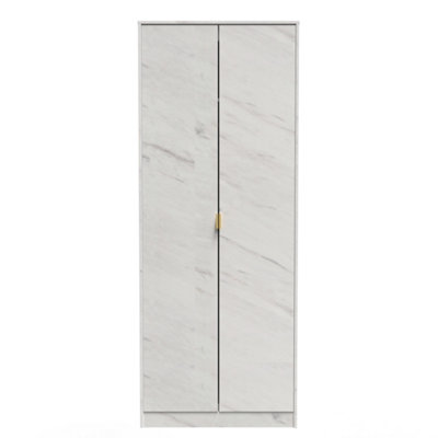 Fuji 2 Door Wardrobe in Marble (Ready Assembled)