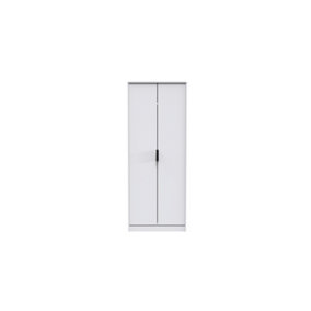 Fuji 2 Door Wardrobe in White Matt (Ready Assembled)