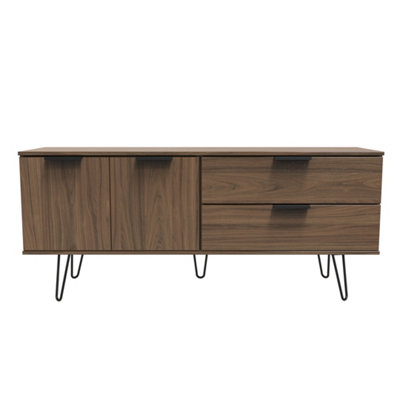 Fuji 2 Drawer 2 Door Wide Sideboard in Carini Walnut (Ready Assembled)