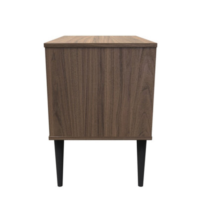 Fuji 2 Drawer Side Table in Carini Walnut (Ready Assembled)