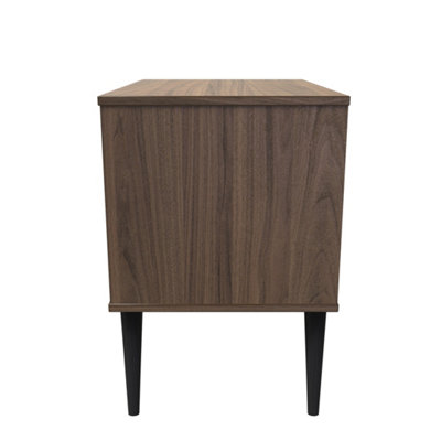 Fuji 2 Drawer Side Table in Carini Walnut (Ready Assembled)
