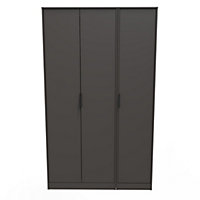 Fuji 3 Door Wardrobe in Graphite (Ready Assembled)