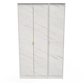 Fuji 3 Door Wardrobe in Marble (Ready Assembled)