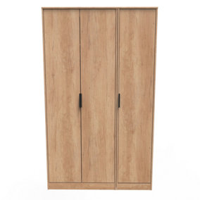 Fuji 3 Door Wardrobe in Nebraska Oak (Ready Assembled)