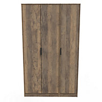 Fuji 3 Door Wardrobe in Vintage Oak (Ready Assembled)