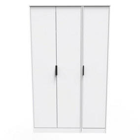 Fuji 3 Door Wardrobe in White Matt (Ready Assembled)