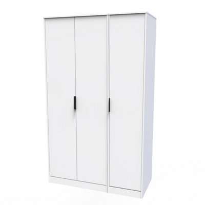 Fuji 3 Door Wardrobe in White Matt (Ready Assembled)