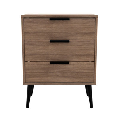 Fuji 3 Drawer Chest in Carini Walnut (Ready Assembled)