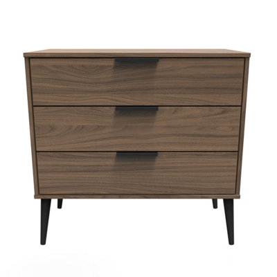 Fuji 3 Drawer Chest in Carini Walnut (Ready Assembled)