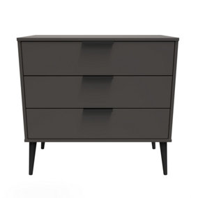 Fuji 3 Drawer Chest in Graphite (Ready Assembled)