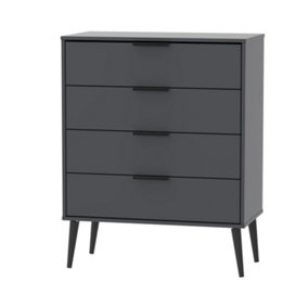Fuji 4 Drawer Chest in Graphite (Ready Assembled)