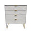 Fuji 4 Drawer Chest in Marble (Ready Assembled)