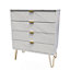 Fuji 4 Drawer Chest in Marble (Ready Assembled)