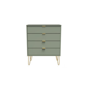 Fuji 4 Drawer Chest in Reed Green (Ready Assembled)