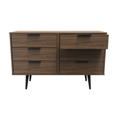 Fuji 6 Drawer Chest in Carini Walnut (Ready Assembled)