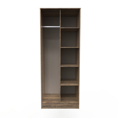 Fuji Open Wardrobe in Vintage Oak (Ready Assembled)