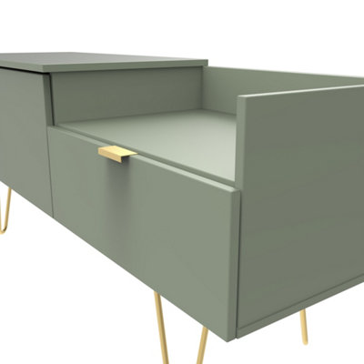 Fuji TV Console Unit in Reed Green (Ready Assembled)