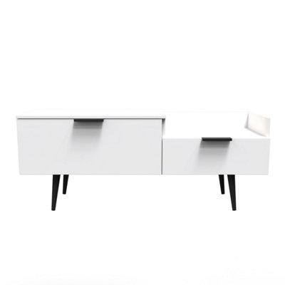 Fuji TV Console Unit in White Matt (Ready Assembled)