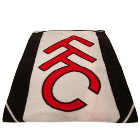 Fulham FC Fleece Pulse Blanket Black/White/Red (One Size)