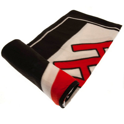 Fulham FC Fleece Pulse Blanket Black/White/Red (One Size)