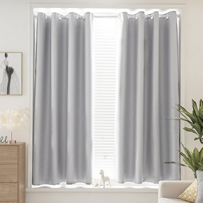 Full Blackout Gazebo Curtains Thermal Eyelet Waterproof Blackout Curtains 132 x 274cm Grey 1 Panel