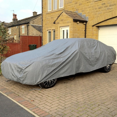 Heavy Duty All Weather Car Cover - Waterproof Cotton Lined Protective Cover Small Size