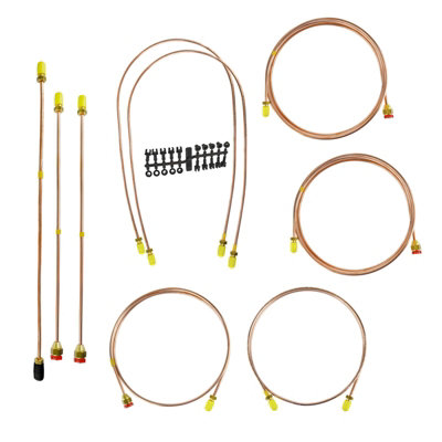 Full Copper Brass & Brake Line Fitting Set to fit Land Rover Defender 90 1991-1998